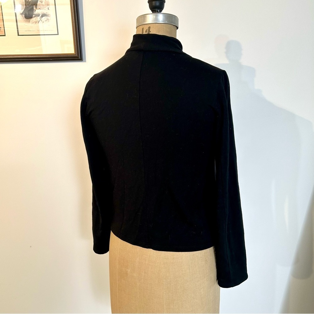 Eileen Fisher Women’s Black Tencel Fleece Moto Asymmetrical Zip Jacket Sz Xs - Picture 5 of 14